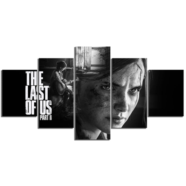 Canvas Printed 5 Piece Modular Picture The Last of Us Part 2 Game Poster Home Decorative Paintings For Living Room Home Decor