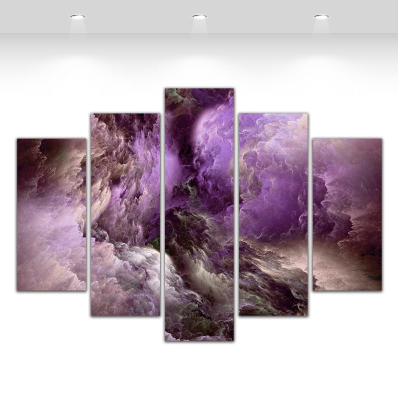 5 Panel Abstract Wall Art Canvas Prints Abstract Colorful Cloud Painti ...