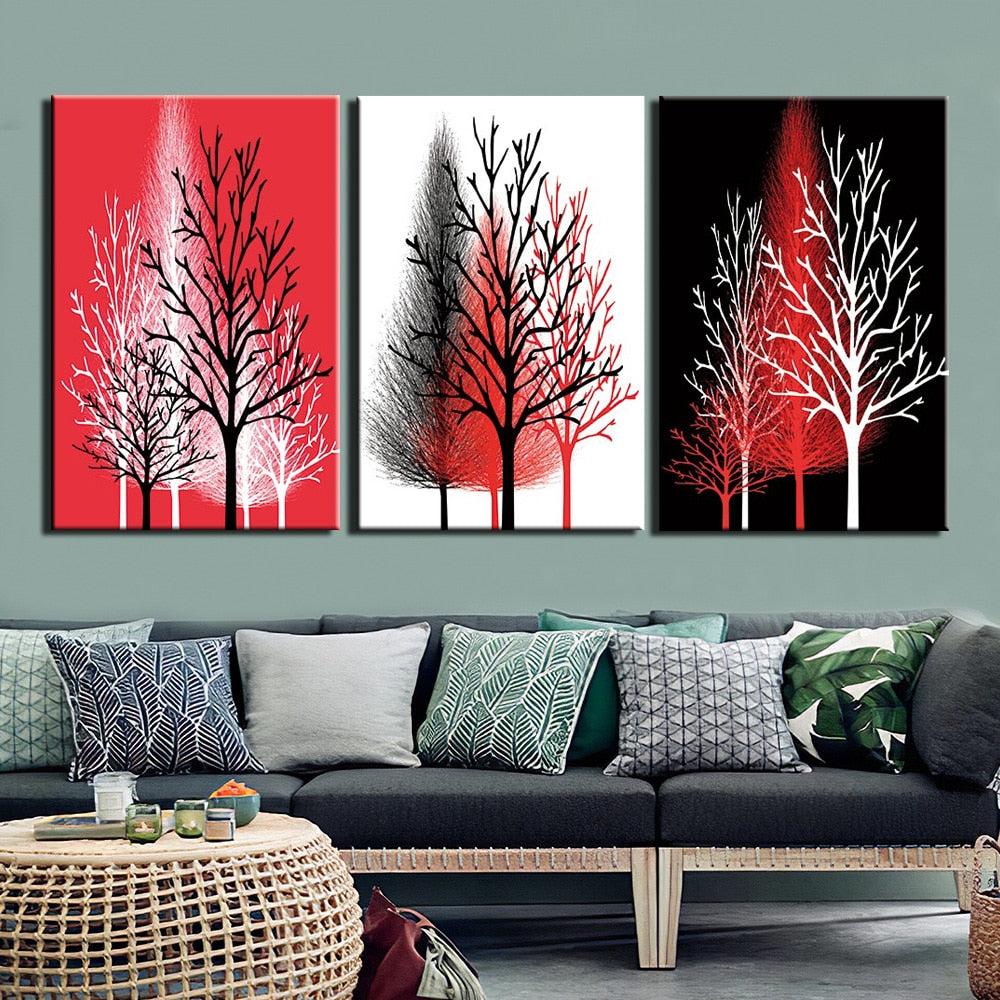 3 Piece HD Wall Art Picture Tree Painting on Canvas for Living Room Decor Home Decoration Prints Posters