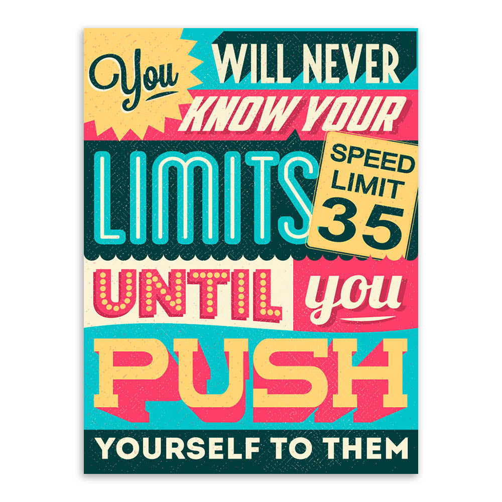 Motivational Typography Quotes Vintage Retro A4 Large Art Print Poster ...