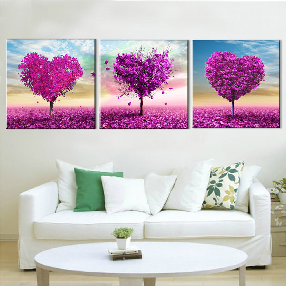 Oil Painting Canvas Print Landscape Pink Flower World Home Decoration ...