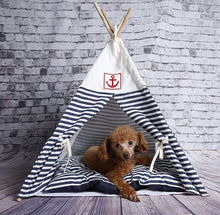 Load image into Gallery viewer, Small Dogs Teddy Dog House Pet Waterloo Naval Stripe Dog House Pet Tent Can Unpick And Wash GP160107-22
