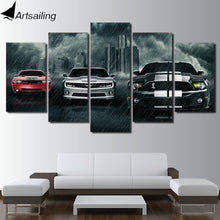 Load image into Gallery viewer, 5 Piece Canvas Art Muscle Cars Painting Wall Pictures for Living Room Modern Wall Art Canvas Free Shipping NY-5809
