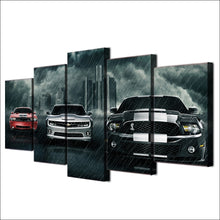 Load image into Gallery viewer, 5 Piece Canvas Art Muscle Cars Painting Wall Pictures for Living Room Modern Wall Art Canvas Free Shipping NY-5809
