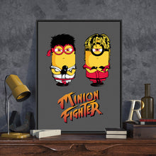 Load image into Gallery viewer, Anime Game Street Fighter Minion Black Pop Movie A3 Poster Print Kawaii Cartoon Film Big Canvas Painting Kids Room Wall Art Gift
