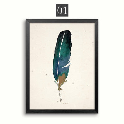 Feather Canvas Art Modern Paintings Printable Art Wall Pictures Canvas Art Poster Cuadros Oil Painting Wall Decor No Frame